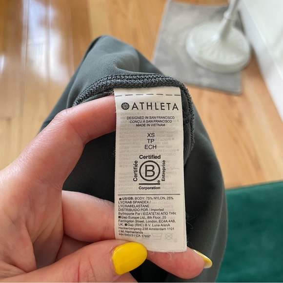 ATHLETA Transcend Stash Tight High Rise Bali Green Yoga Leggings 533673 EUC XS - Picture 10 of 12